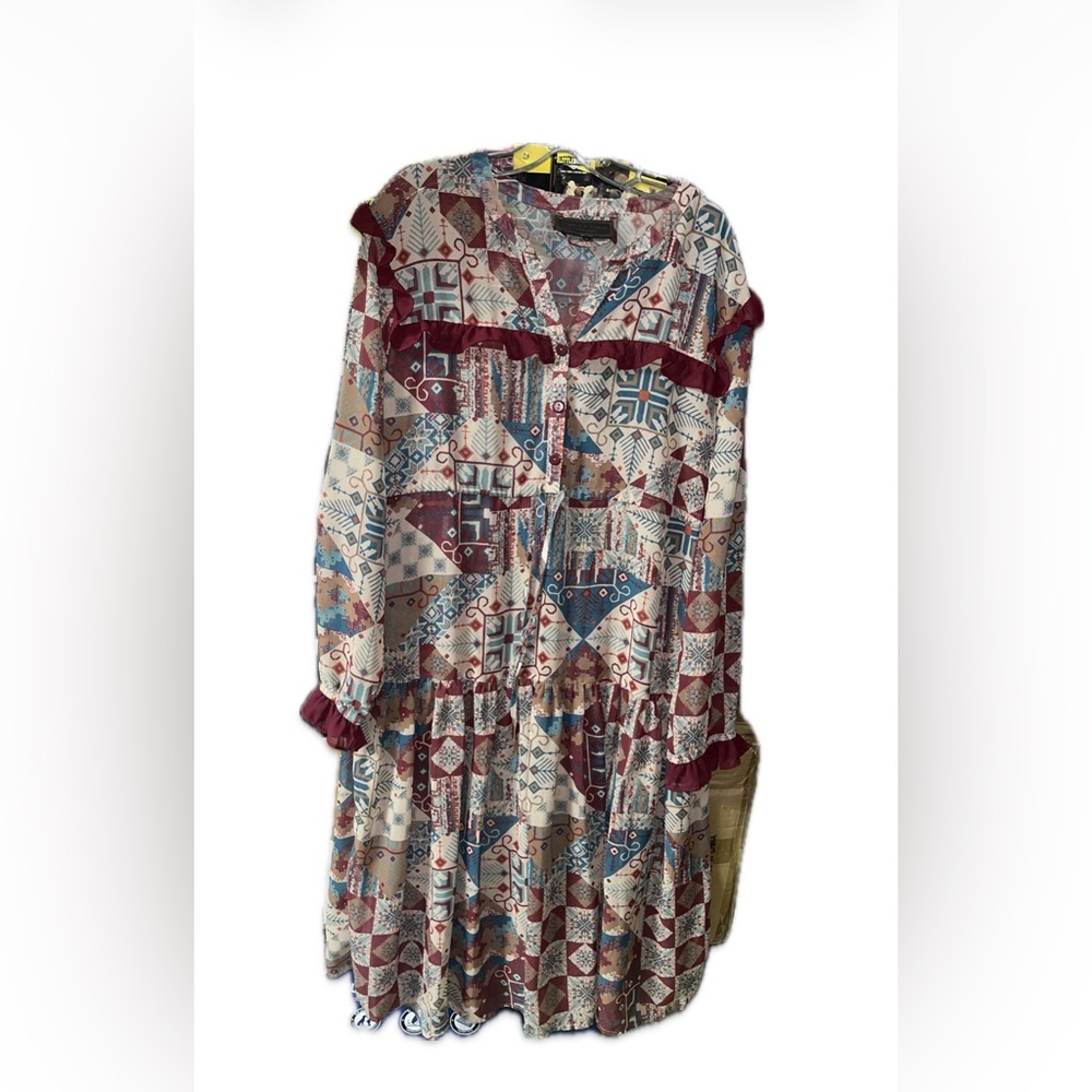 Double D Ranch Multicolor Patterned Dress